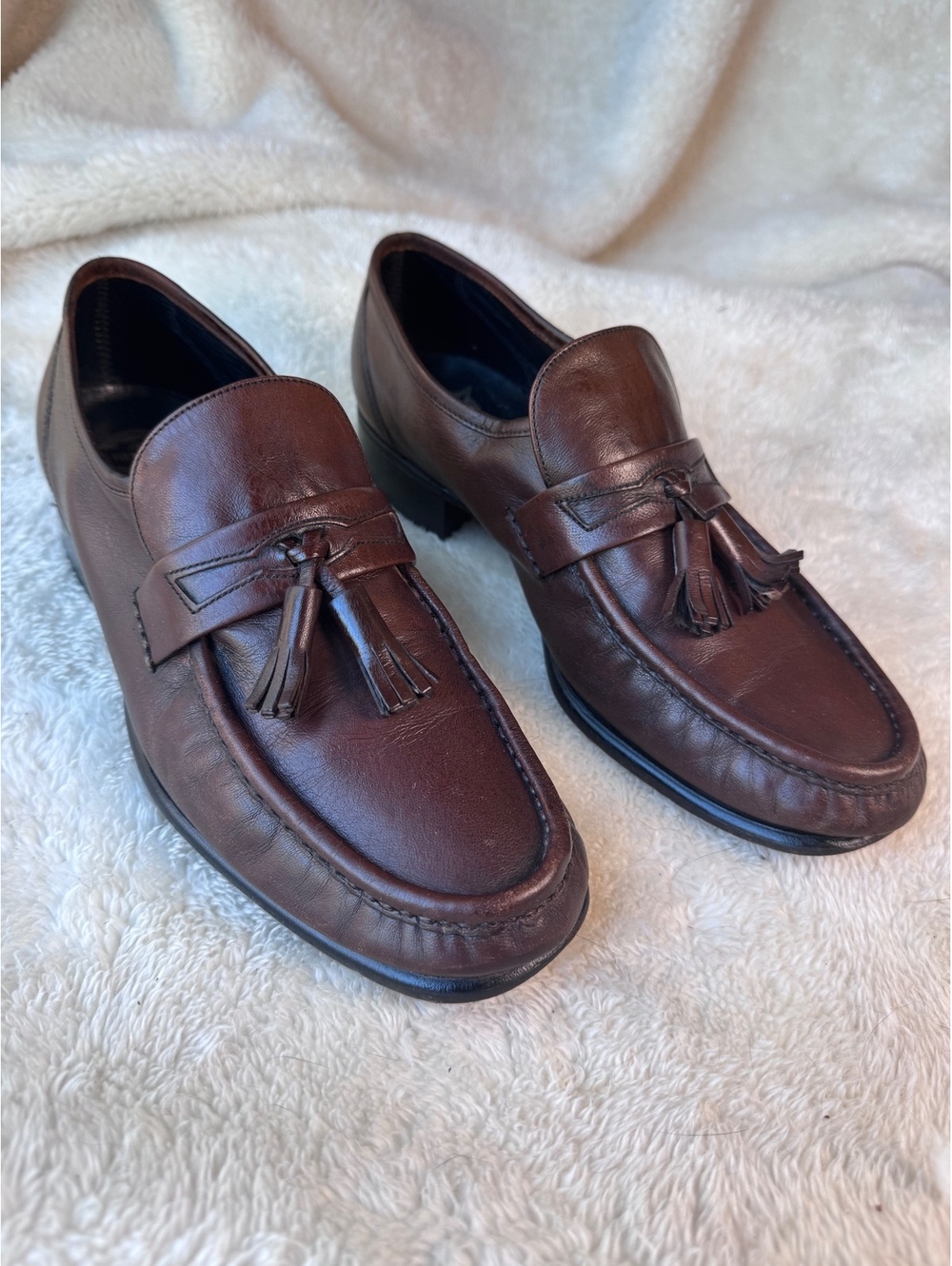 Vintage Florsheim Brown Leather Tassel Loafers – Men’s Size 8D
